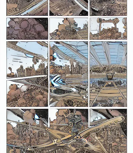 Image similar to Multiverse deep space settlement by Geoff Darrow