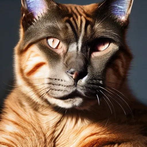 Image similar to a feline mastiff - cat - hybrid, animal photography