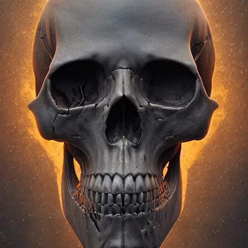 Image similar to portrait_of_a_melting_skull._intricate_abstract._intricate_artwork._by_Tooth_Wu_wlop_beeple_dan_mumford._octane_render_trending_on_artstat