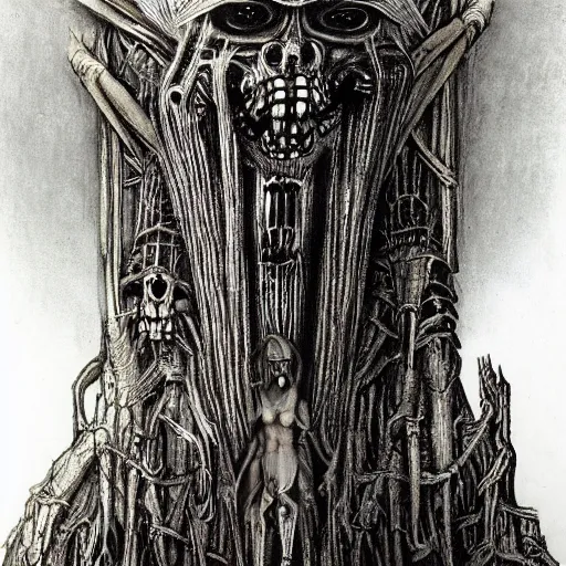 Prompt: dante's inferno by hr giger