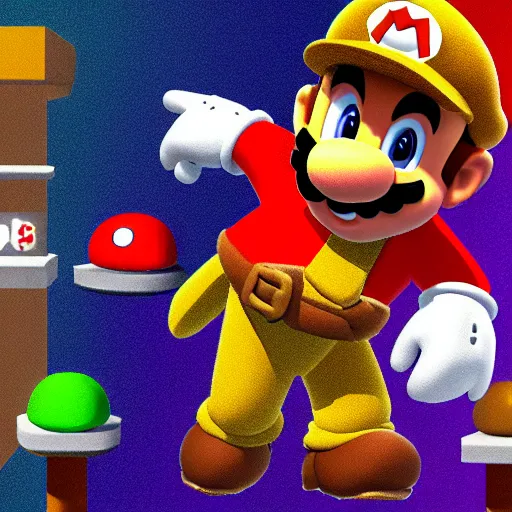 Image similar to screenshot of kanye west in super mario 64