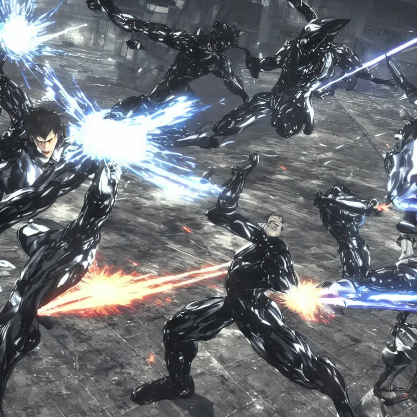 Prompt: ingame gameplay of metal gear rising on the nintendo 64