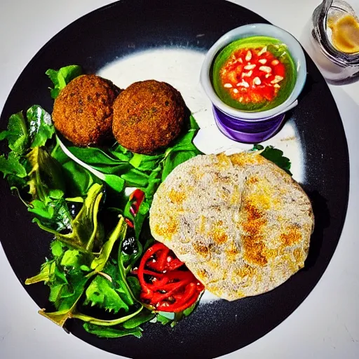 Prompt: high resolution photo of falafel, michelin star, very tasty, food photography, instagram, trending