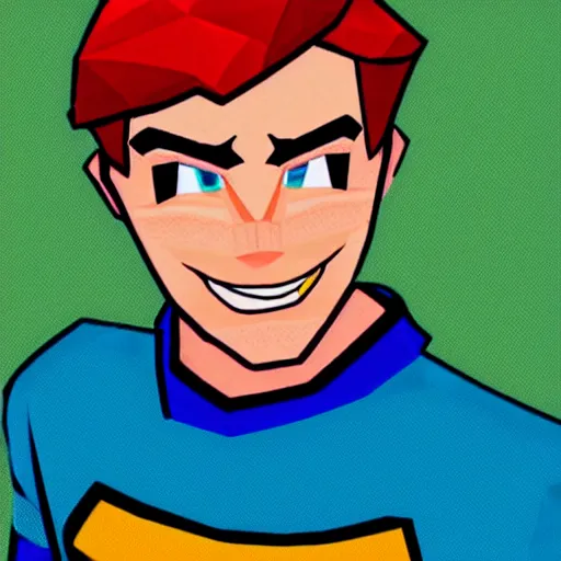 Image similar to low - poly archie andrews