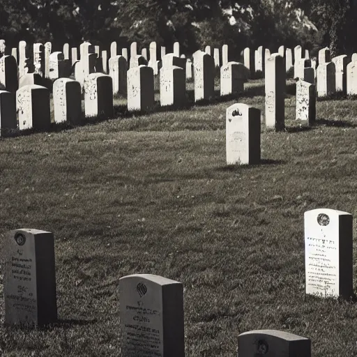 Prompt: photo of a cemetery for clowns