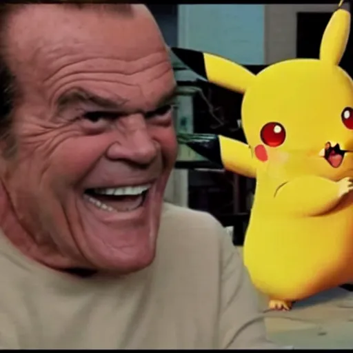 Image similar to Jack Nicholson plays Pikachu Terminator