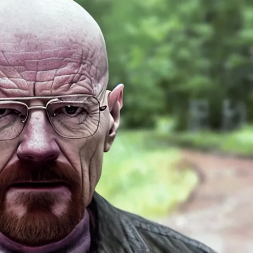 Prompt: Walter White in The Walking Dead 4K quality super realistic