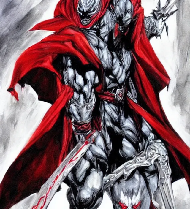 Image similar to spawn character design in the style of gabriele dell'otto