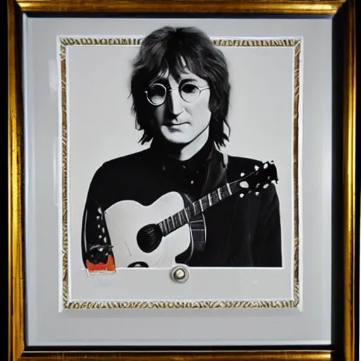 Prompt: John Lennon made of honey