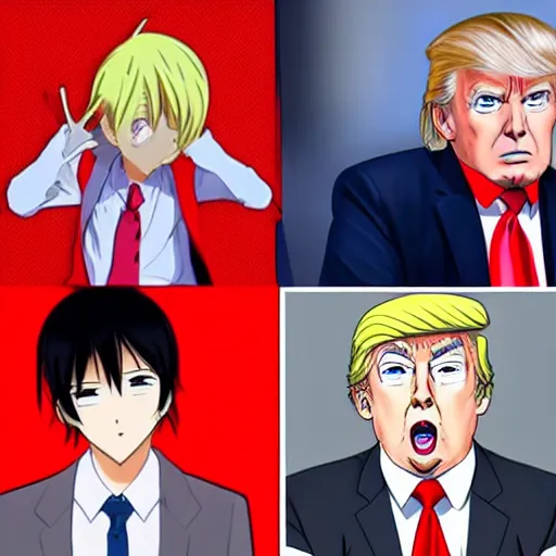 Image similar to donald trump as an anime character