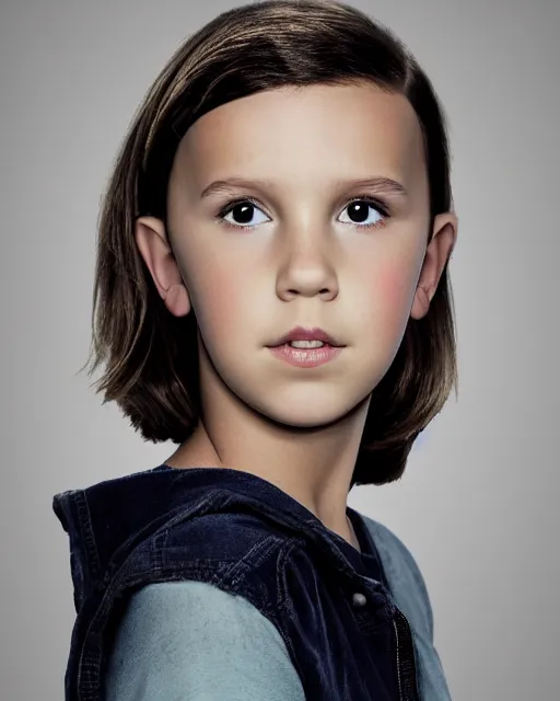 Prompt: Portrait photo of Millie Bobby Brown