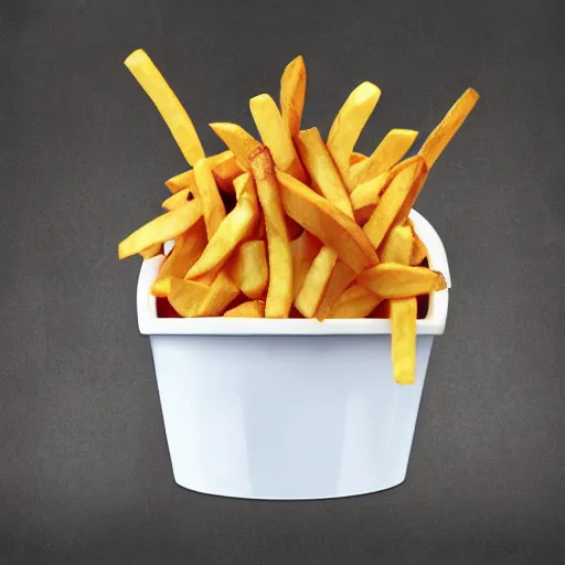 Image similar to a toilet full of fries