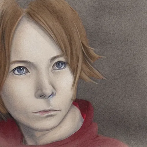 Image similar to manga anxious detailed portrait of amy ryan at elderly age of 1 0 5