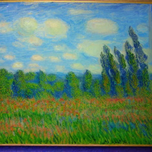 Image similar to acrylic paint landscape style monet