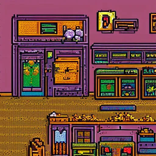 Image similar to 9 0 s bedroom, beautiful detailed pixel art, intricate details, beautiful, dithered gradients, volumetric lighting, smooth, sharp focus, 2 d illustration, old school computer game graphics, crpg, d & d, pixel art