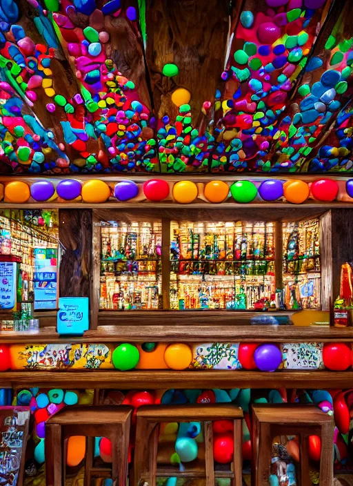 Image similar to photography of a smarties bar, promotional material, award winning photography, 4K HD