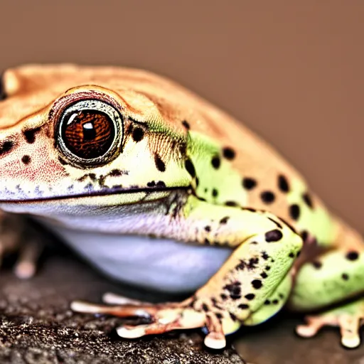 Image similar to a portrait photo of dog frog rabbit gecko, award winning photography, 5 0 mm