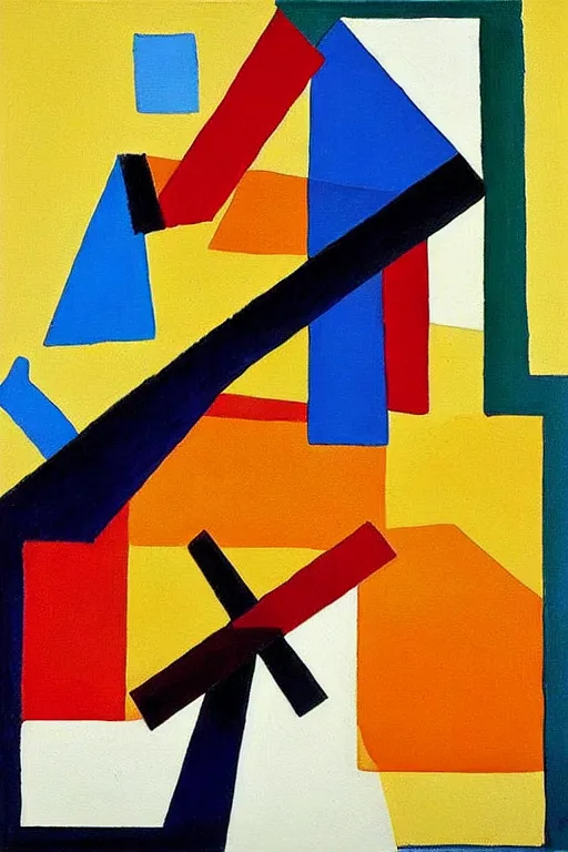 Prompt: “Suprematist painting by Nikolay Suetin”