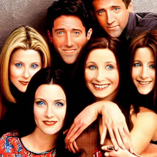 Image similar to the cast of friends 1 9 9 4, publicity photo