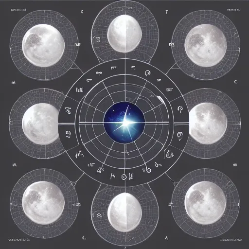 Image similar to astrological diagram and gnostic control panel moon phase diagram showing that we are all doomed by jessica rossier