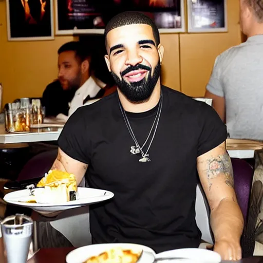 Image similar to drake at a diner