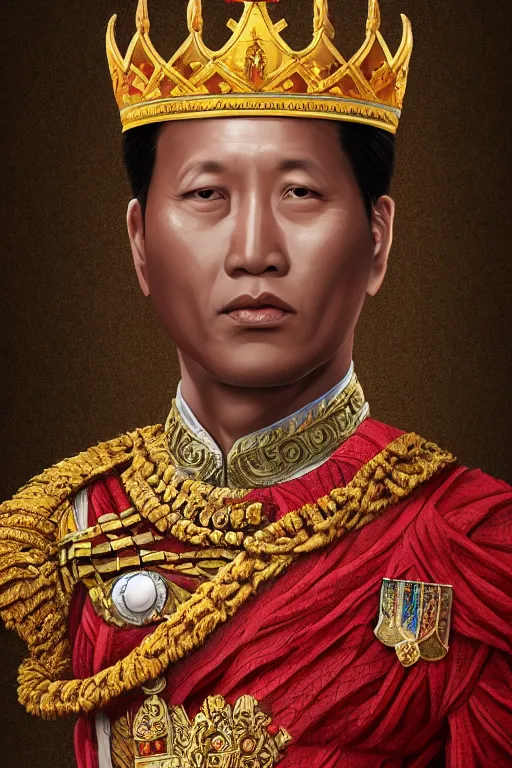 Image similar to full body portrait of king ramkamhaeng the great, highly detailed, digital painting, artstation, concept art, smooth, sharp focus, illustration, art by jakrapan posayakrit