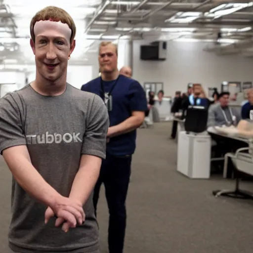 Prompt: cyborg mark zuckerberg