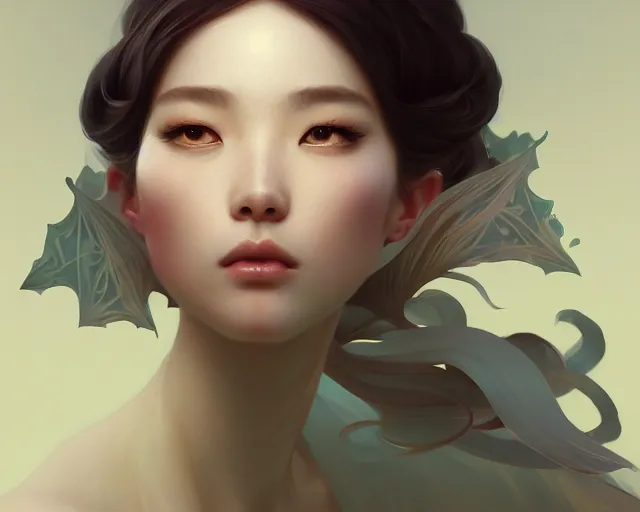 Image similar to photography of hsiao - ron cheng, deep focus, d & d, fantasy, intricate, elegant, highly detailed, digital painting, artstation, concept art, matte, sharp focus, illustration, hearthstone, art by artgerm and greg rutkowski and alphonse mucha