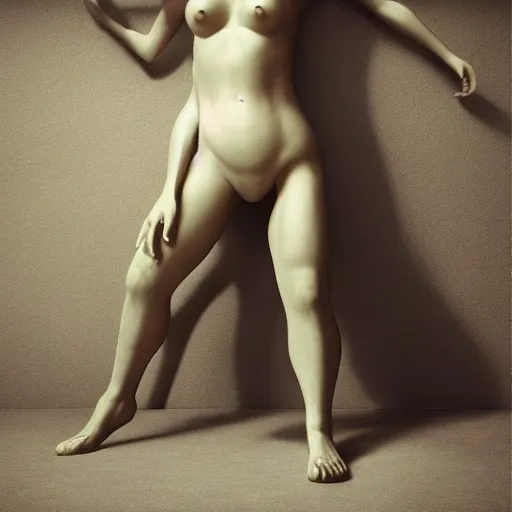 Prompt: hyper realistic , photo realistic , Thic alien meta human unreal engine , alien female posing like fashion model baroque painting