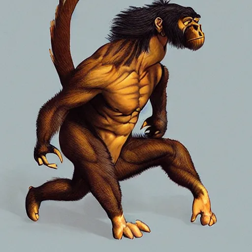 Image similar to phoenix breed with gorilla, concept