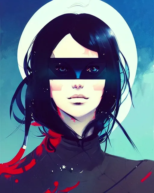 Image similar to a ultradetailed beautiful painting of a stylish woman with an eyepatch over her left eye, by conrad roset, greg rutkowski and makoto shinkai trending on artstation