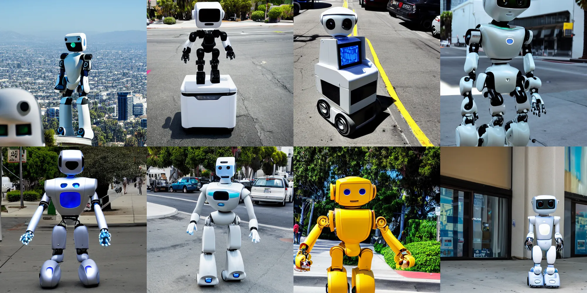 Prompt: LOS ANGELES, CA JUNE 7 2024: One of the most compassionate self-aware robots to emerge from the future-technology-portal.