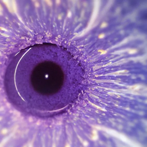 Image similar to Liminal space in outer space, human eye iris macro photography!!!!!