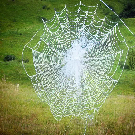 Prompt: gossamer web in the form of a sheep