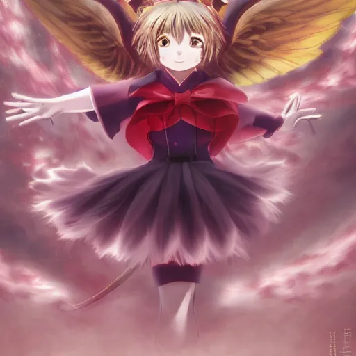 Prompt: Sakura from Cardcaptor Sakura facing absolute horror, fantasy, sharp focus, intricate, elegant, digital painting, artstation, matte, highly detailed, concept art, illustration, ambient lighting