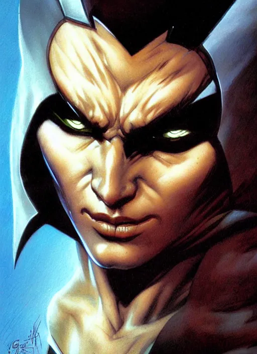 Image similar to face portrait, rogue from xmen, by greg staples, frank frazetta, dorian cleavenger, sharp focus, intricate, summer day, sunlight, soft lighting, detailed