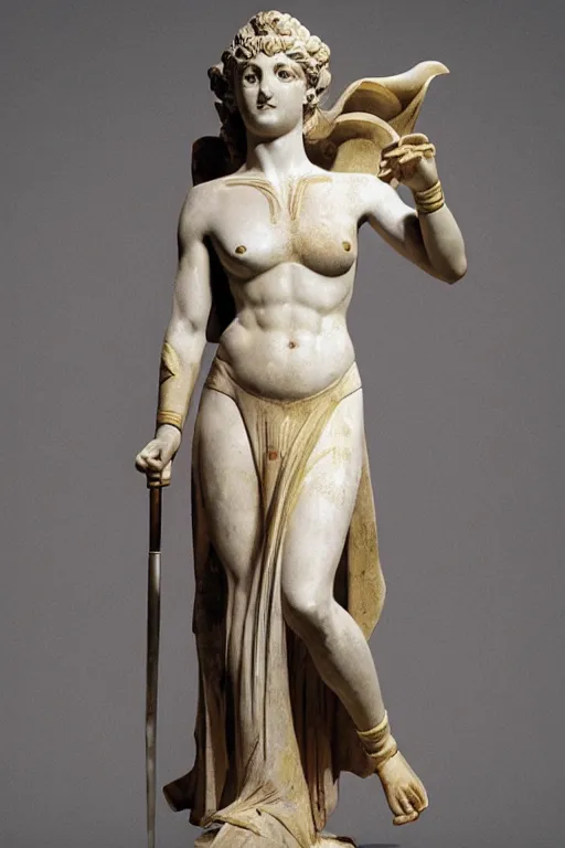 Image similar to an ancient greek statue of she - ra, the princess of power