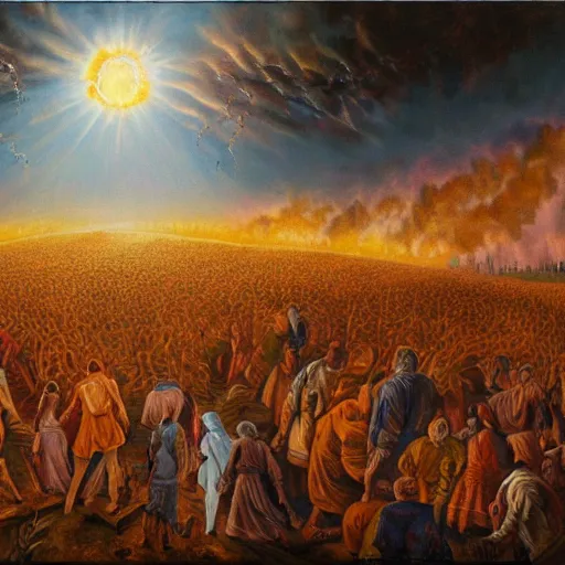 Image similar to painting of jehovah's witnesses apocalypse