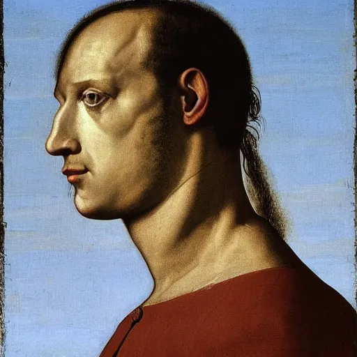 Image similar to a painting of a man whose head is a horse’s by Agnolo Bronzino