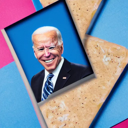 Image similar to joe biden as a poptart, professional product photography