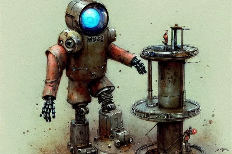 Image similar to adventurer ( ( ( ( ( 1 9 5 0 s retro future robot mole tunneling machine. muted colors. ) ) ) ) ) by jean baptiste monge!!!!!!!!!!!!!!!!!!!!!!!!! chrome red