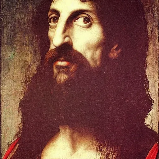 Prompt: renaissance portrait of Frank Zappa, by Michaelangelo, by Leonardo da Vinci, masterpiece