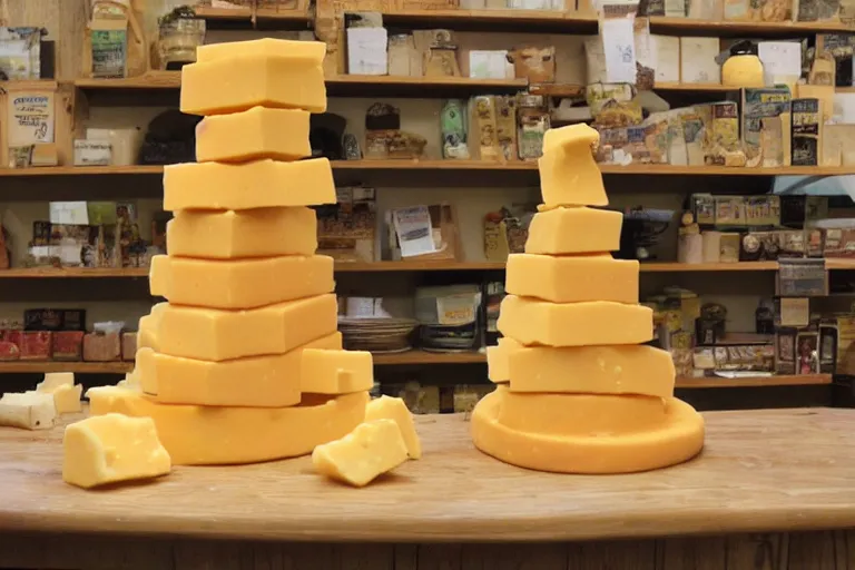 Image similar to Castle made of cheese