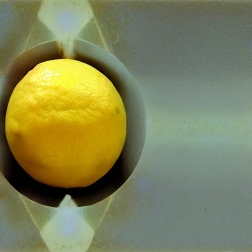 Image similar to cross section lemon as star, photo by hubble