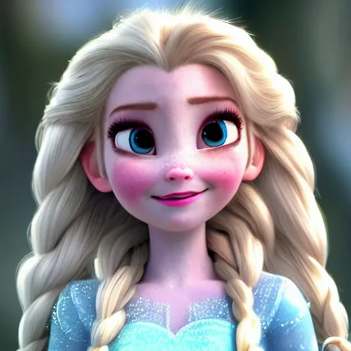 Image similar to belle delphine as elsa in live action disney frozen, 8k resolution, full HD, cinematic lighting, award winning, anatomically correct