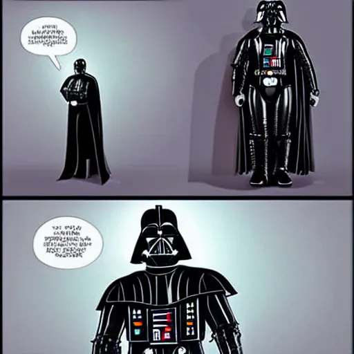 Prompt: darth vader as a droid