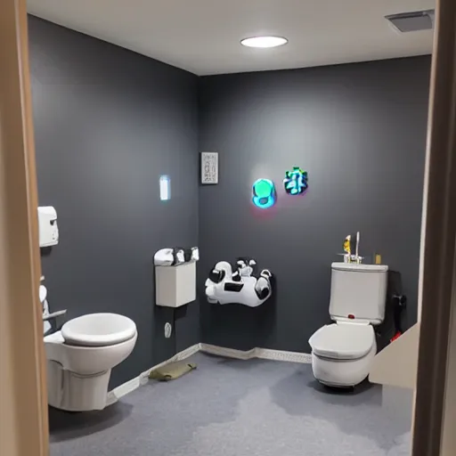 Image similar to gaming toilet setup