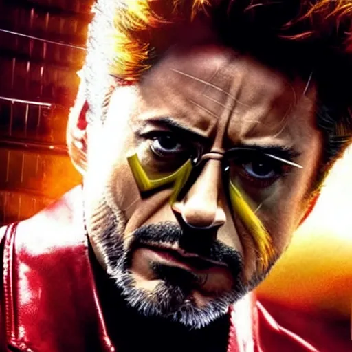 Prompt: robert downey jr as wolverine movie frame