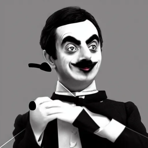 Image similar to mr bean as charlie chaplin