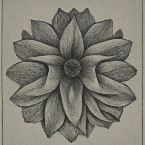 Image similar to Flower, M. C. Escher mezzotint